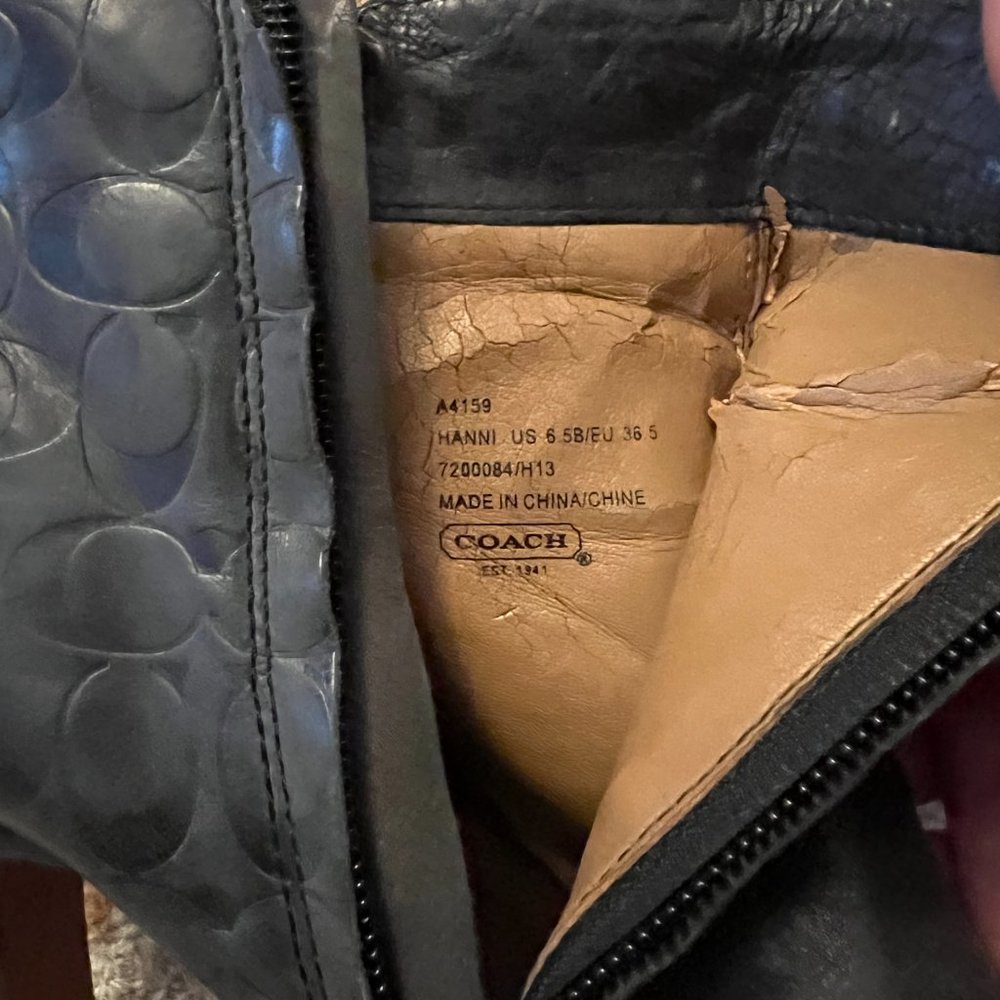 EUC Coach Hanni Gray Signature Embossed Bootie - SIZE 6.5 - Picture 7 of 9